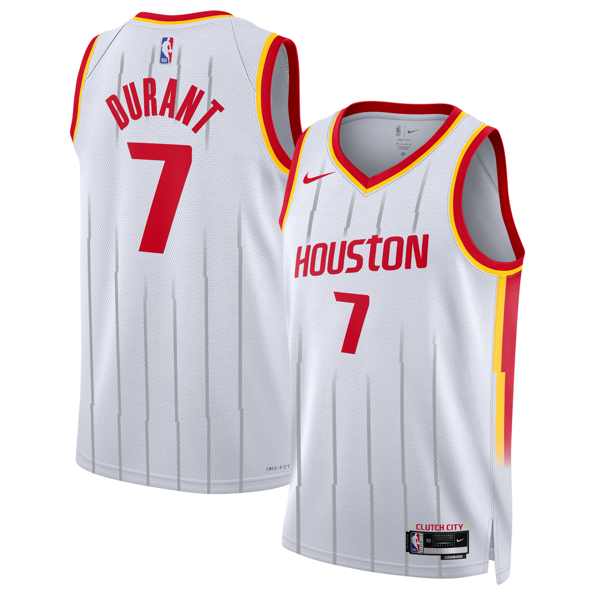 Unisex Houston Rockets Kevin Durant Nike White Swingman product image 2