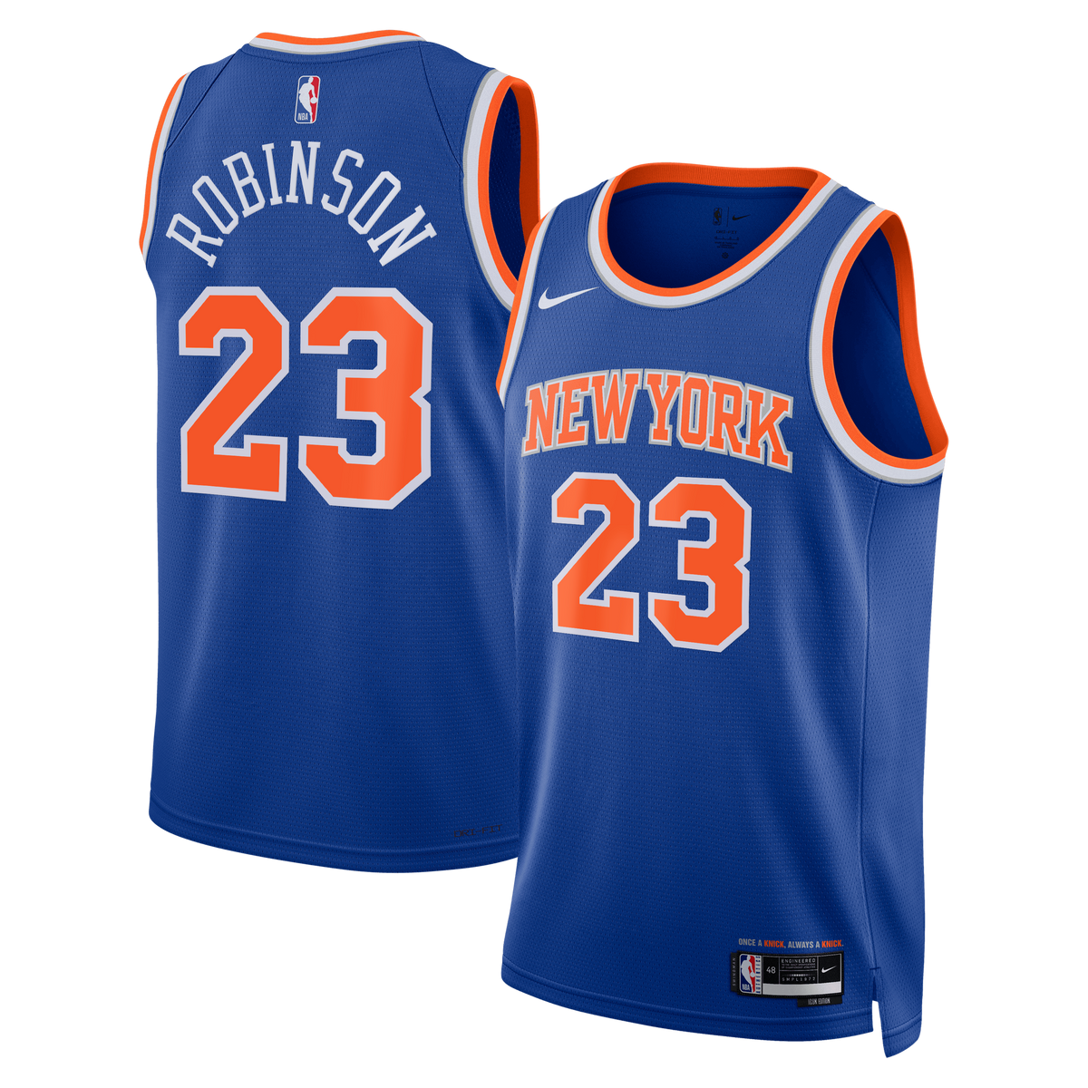 Unisex New York Knicks Mitchell Robinson Nike Blue Swingman product image 1