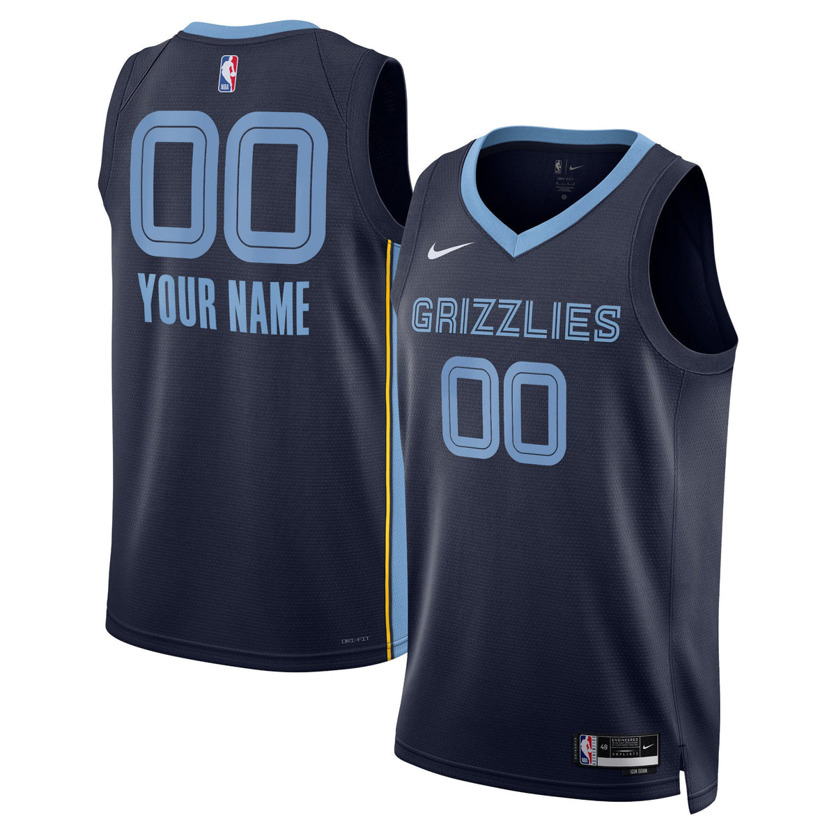 Unisex Memphis Grizzlies Nike Navy Swingman Custom Jersey product image 2