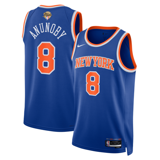 Unisex New York Knicks OG Anunoby Nike Blue 2026 NBA Finals product image 1