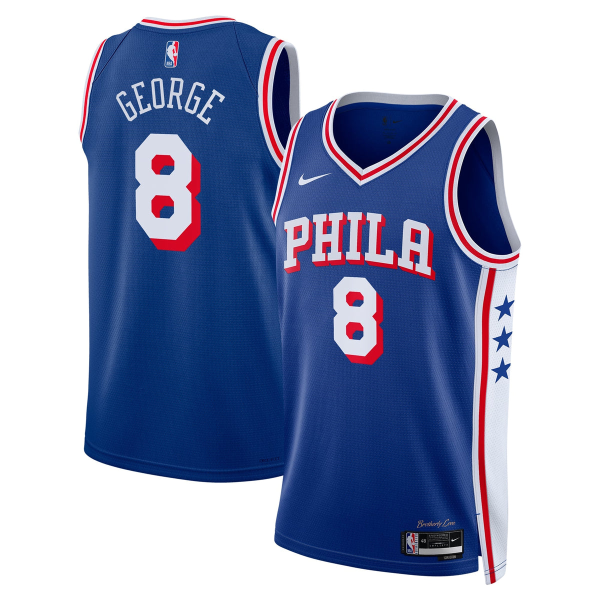 Unisex Philadelphia 76ers Paul George Nike Royal 2024 product image 1
