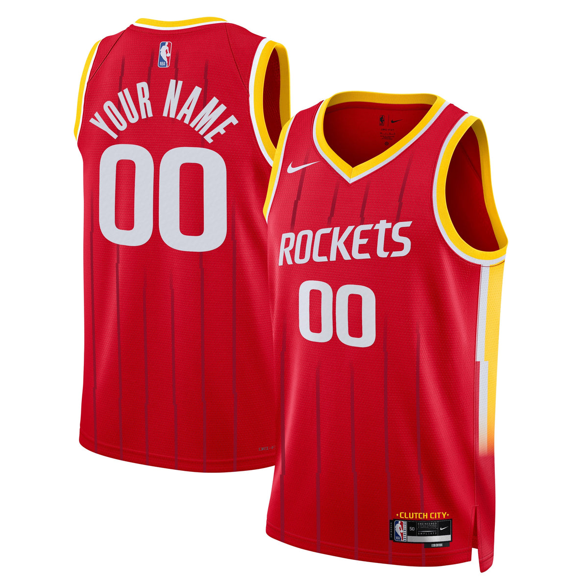 Unisex Houston Rockets Nike Red Swingman Custom Jersey product image 2