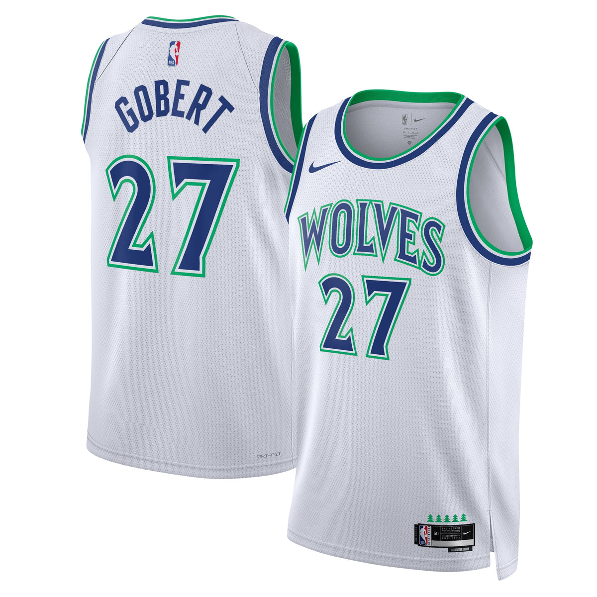 Unisex Minnesota Timberwolves Rudy Gobert Nike White product image 1