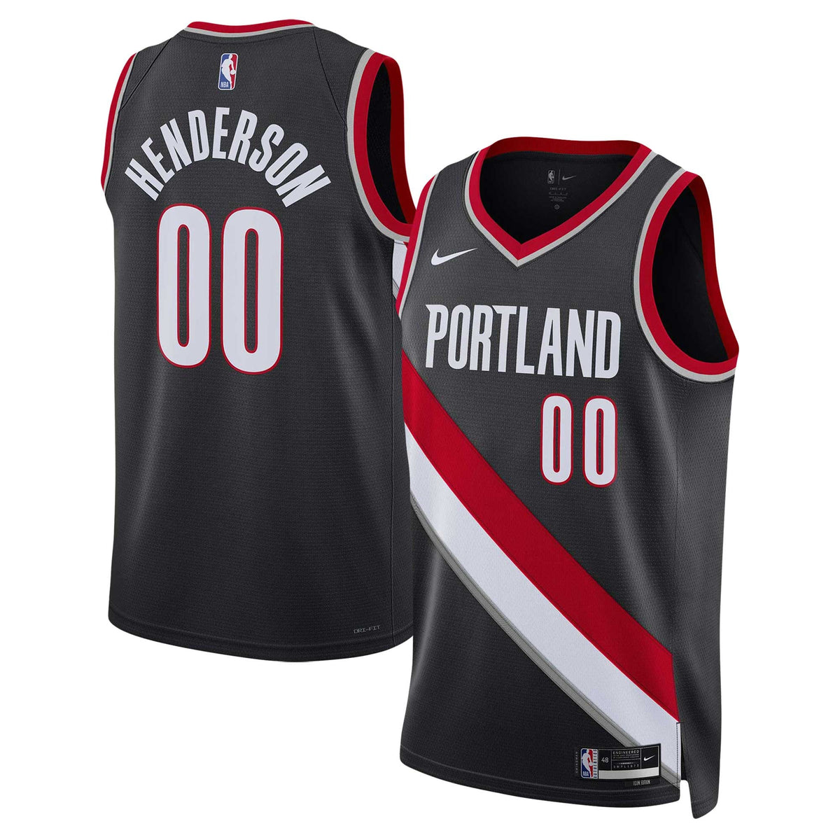 Unisex Portland Trail Blazers Scoot Henderson Nike Black product image 1