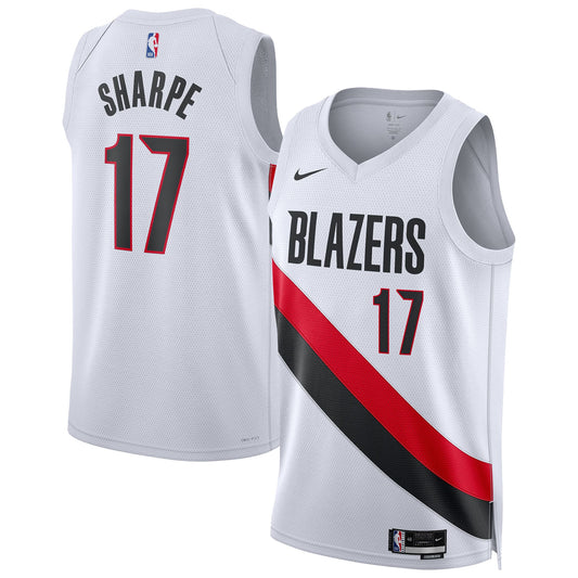 Unisex Portland Trail Blazers Shaedon Sharpe Nike White product image 1