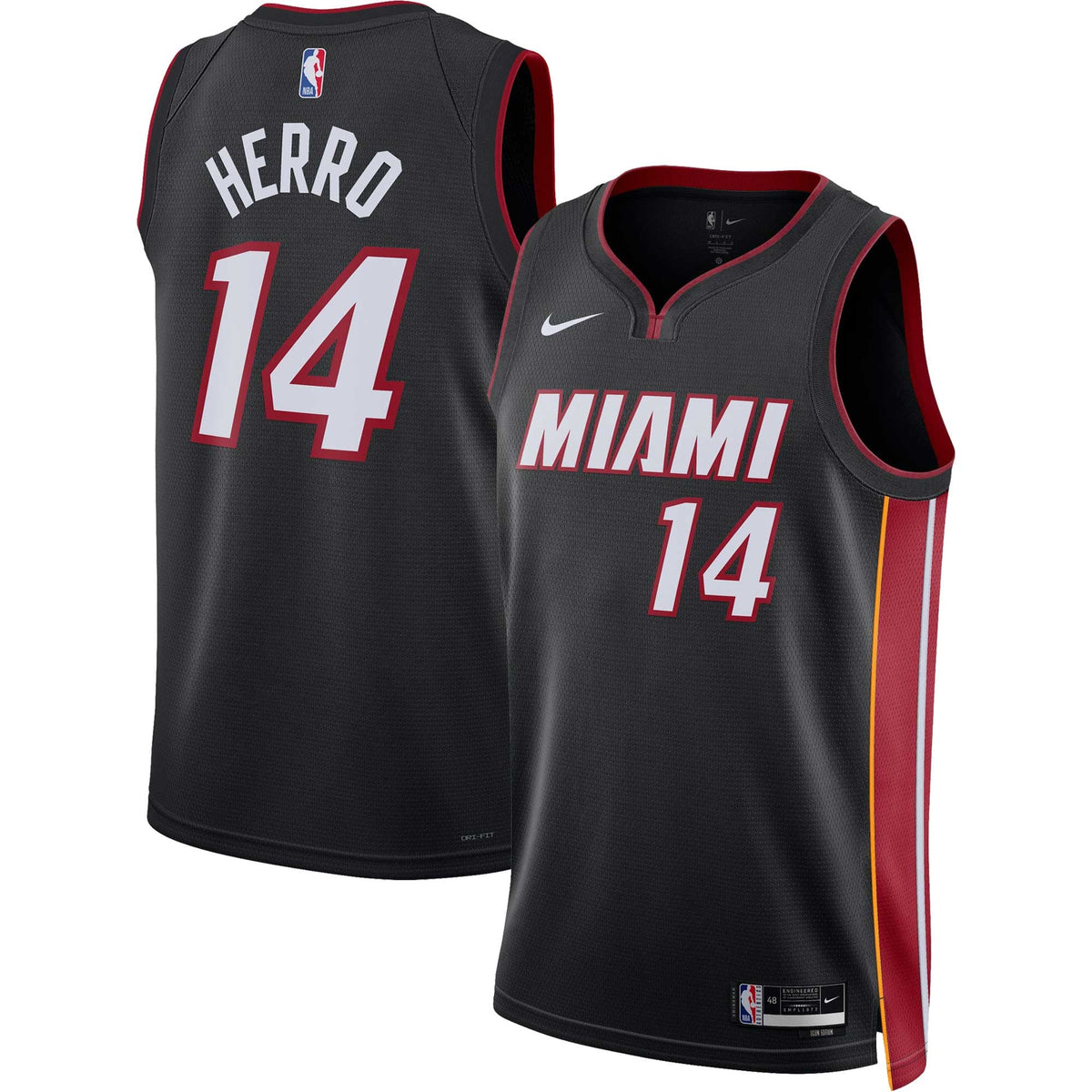 Unisex Miami Heat Tyler Herro Nike Black Swingman Jersey product image 2