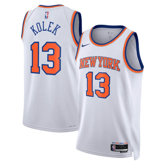 Unisex New York Knicks Tyler Kolek Nike White Swingman product image 1