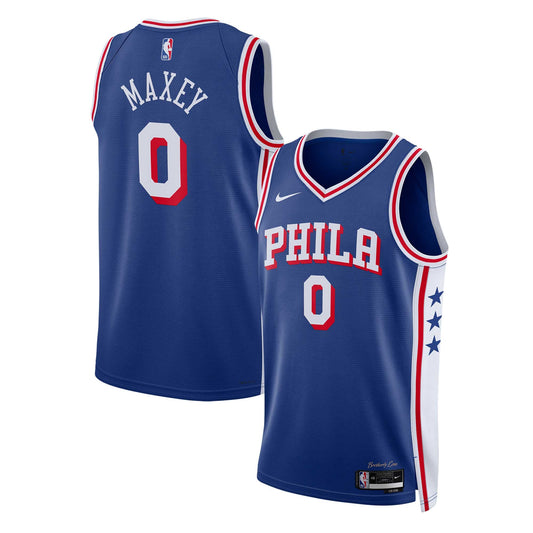 Unisex Philadelphia 76ers Tyrese Maxey Nike Royal Swingman product image 1