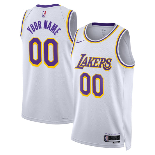 Unisex Los Angeles Lakers Nike White Swingman Custom Jersey product image 1
