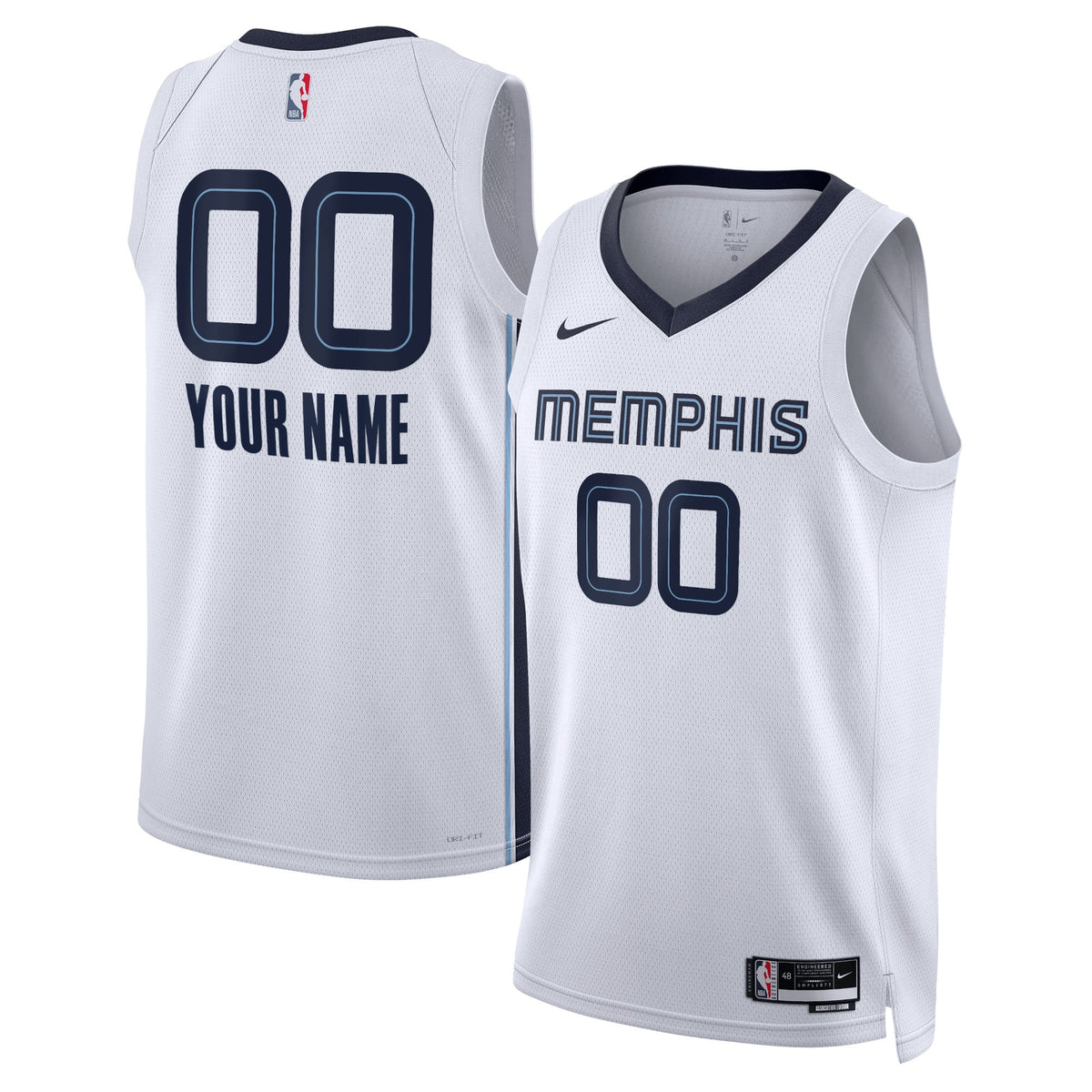 Unisex Memphis Grizzlies Nike White Swingman Custom Jersey product image 2