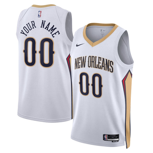 Unisex New Orleans Pelicans Nike White Swingman Custom product image 1