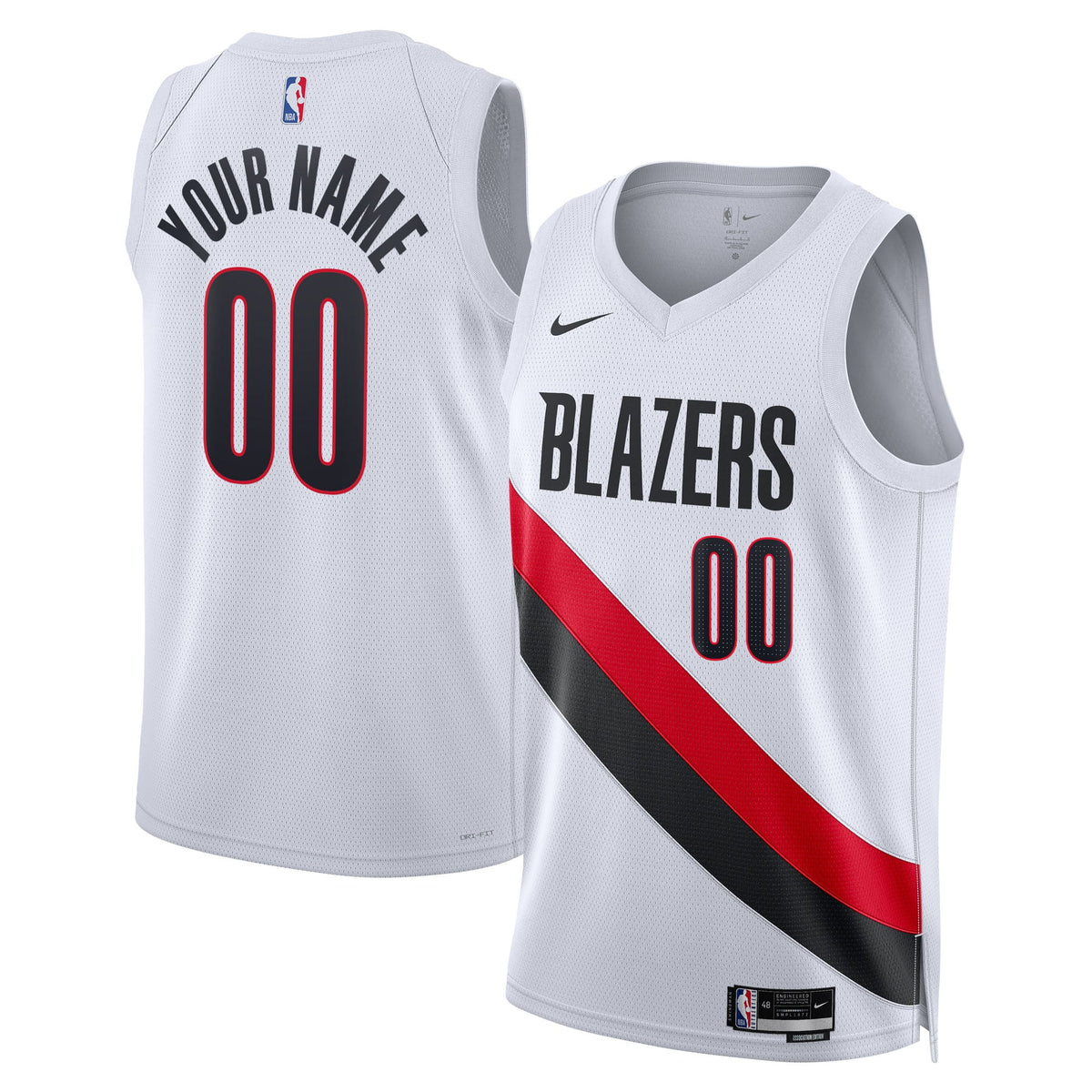 Unisex Portland Trail Blazers Nike White Swingman Custom product image 1