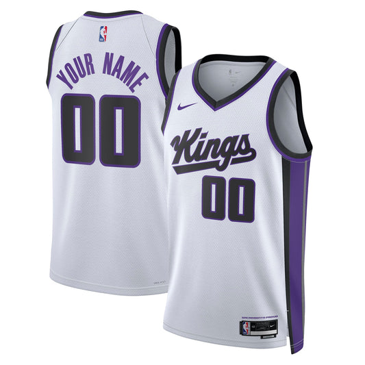 Unisex Sacramento Kings Nike White Swingman Custom Jersey product image 1