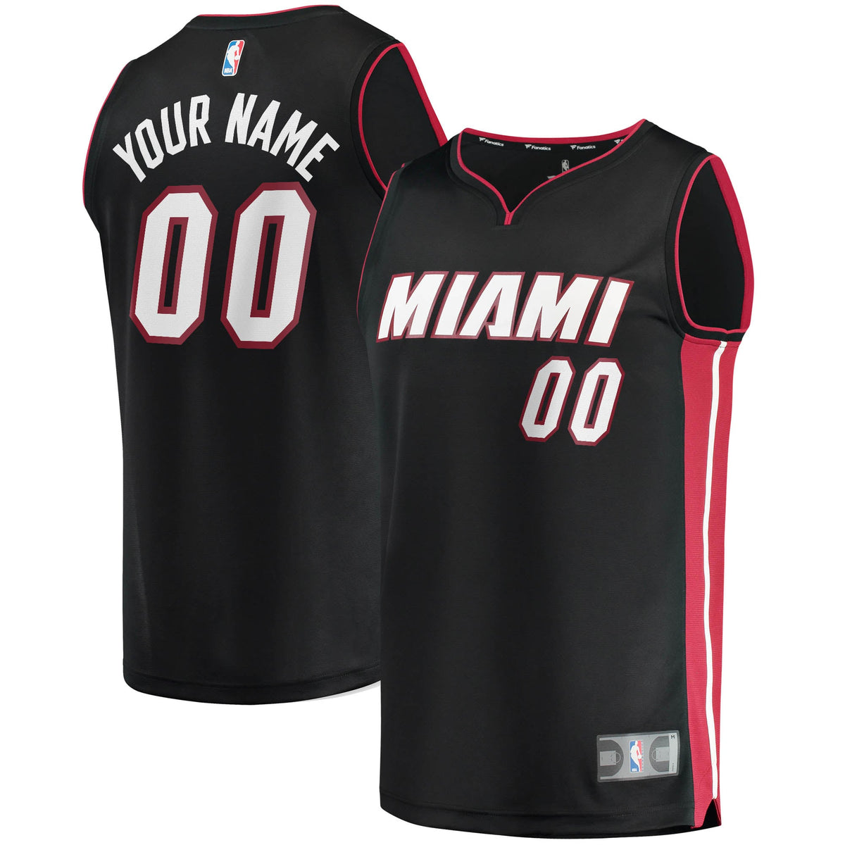 Youth Miami Heat Fanatics Black Fast Break Custom Replica product image 2