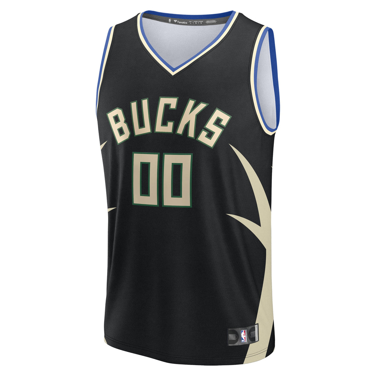Youth Milwaukee Bucks Fanatics Black Fast Break Custom product image 3