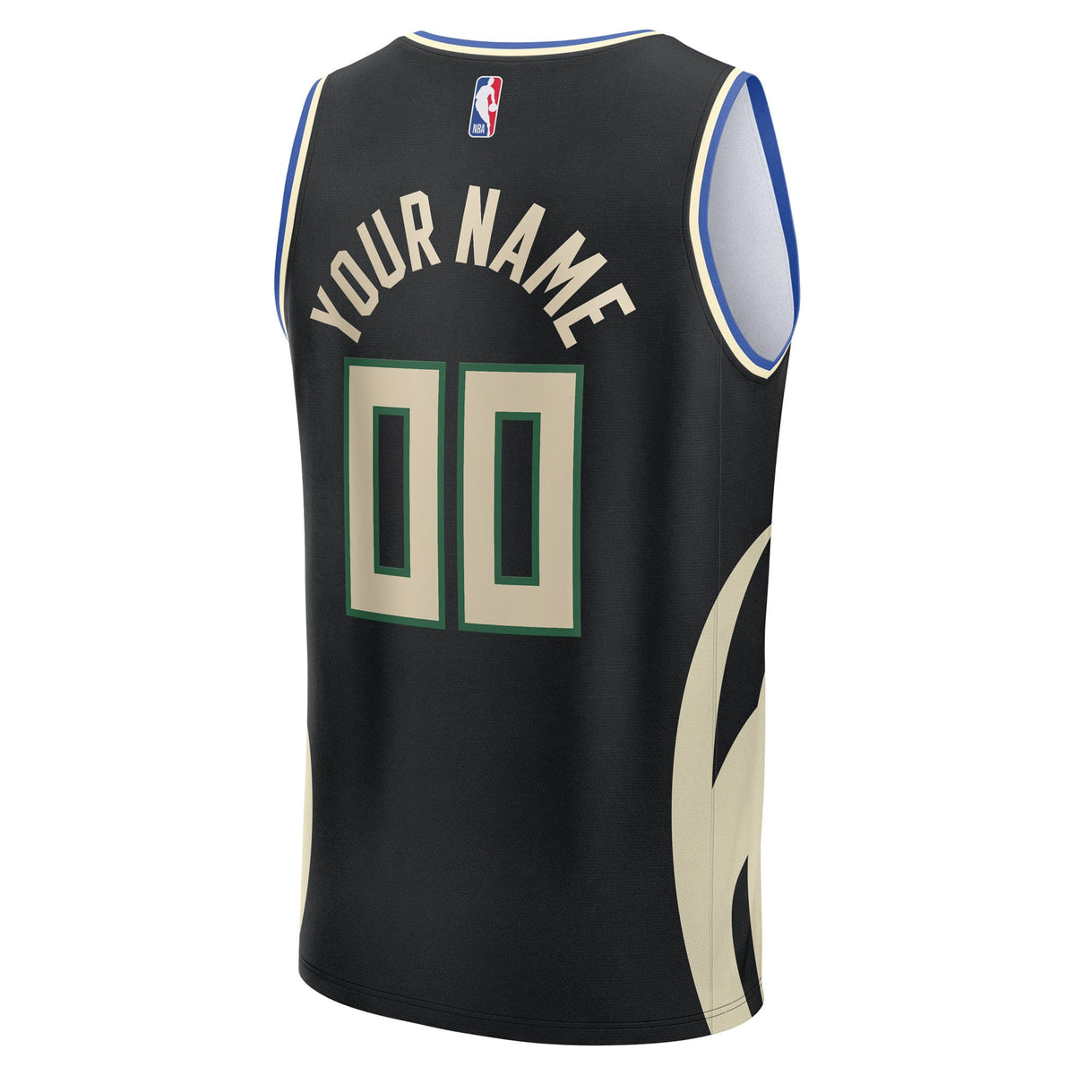 Youth Milwaukee Bucks Fanatics Black Fast Break Custom product image 4