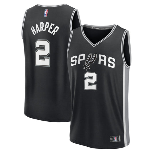 Youth San Antonio Spurs Dylan Harper Fanatics Black 2025 product image 1