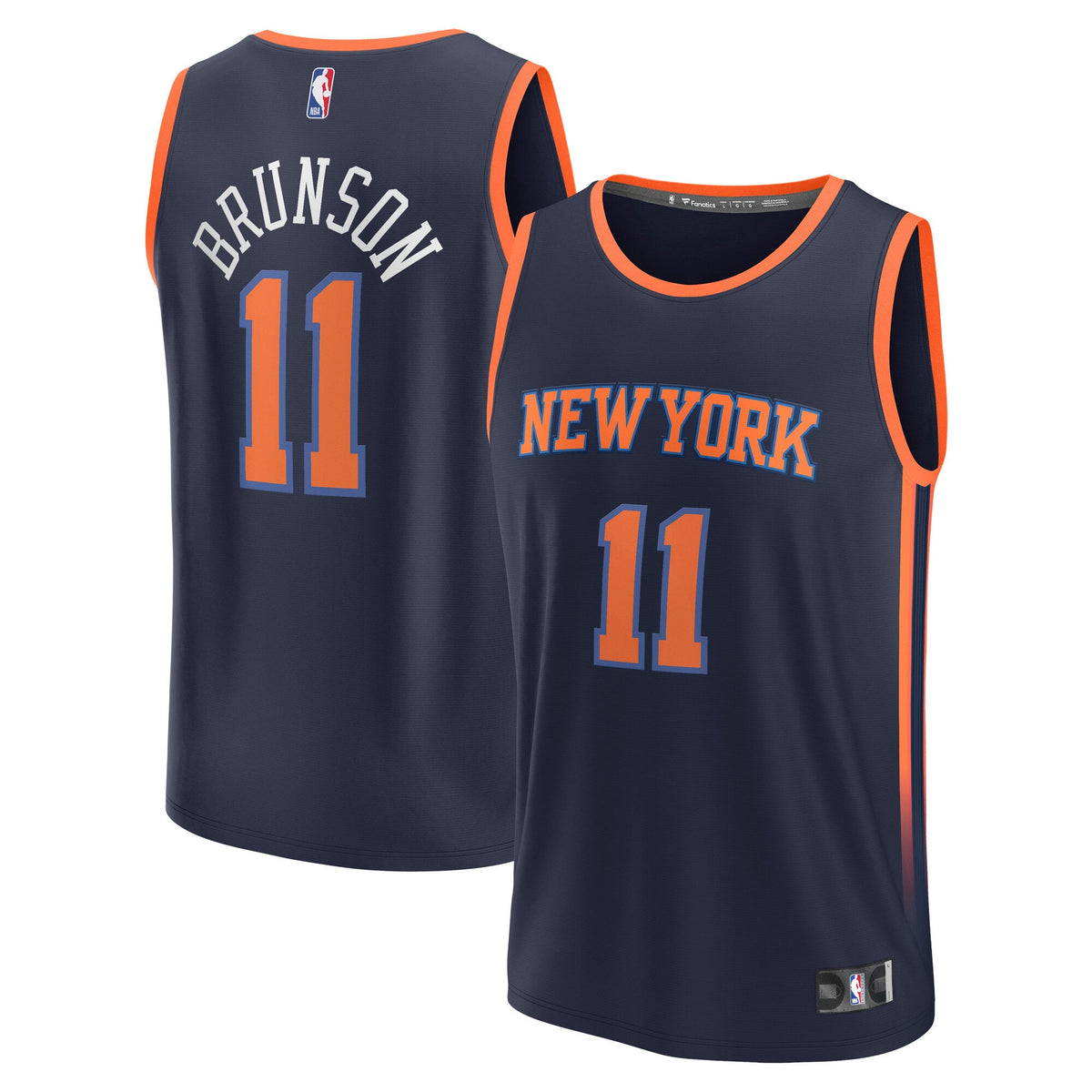 Youth New York Knicks Jalen Brunson Fanatics Navy Fast product image 1