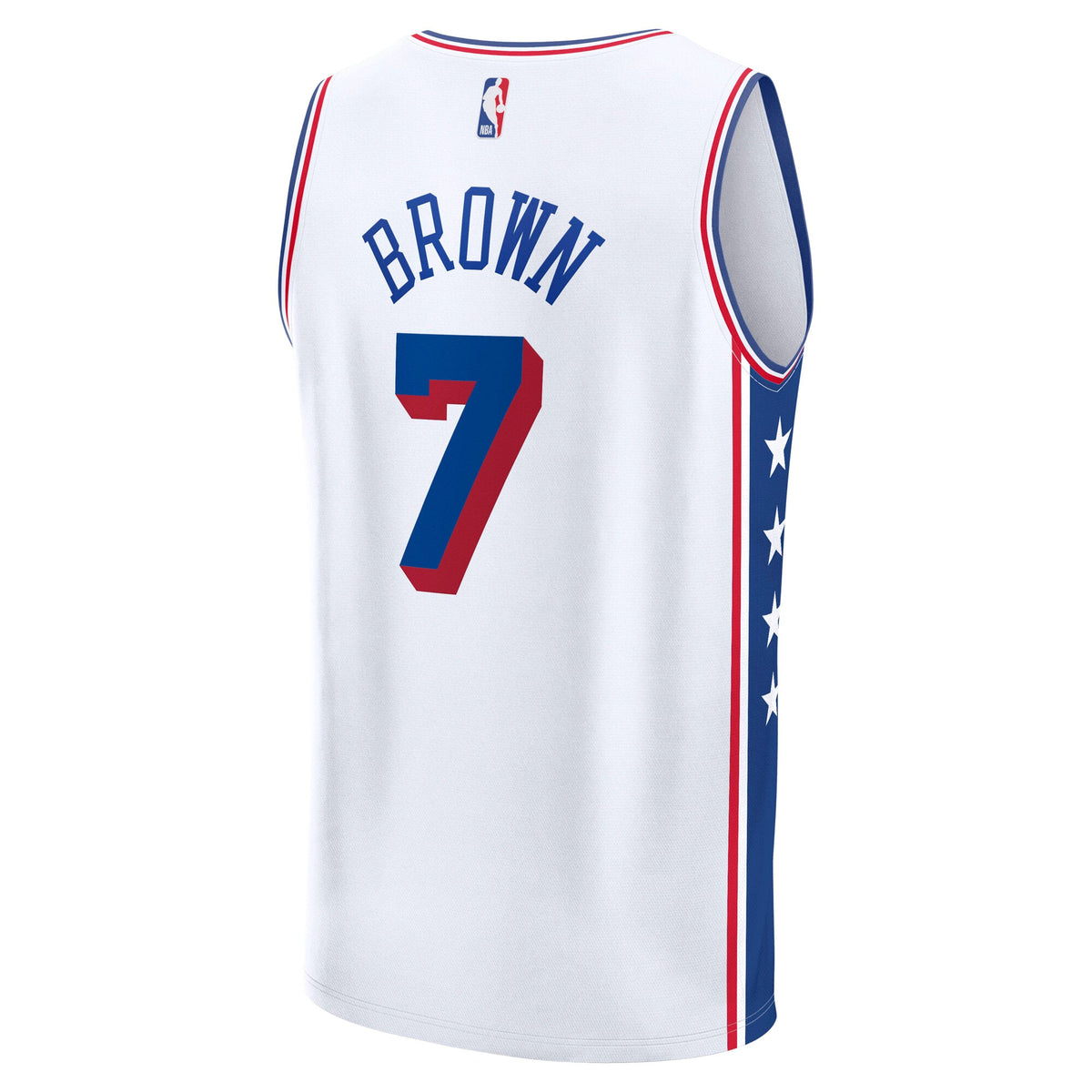 Youth Philadelphia 76ers Jaylen Brown Fanatics White Fast product image 4