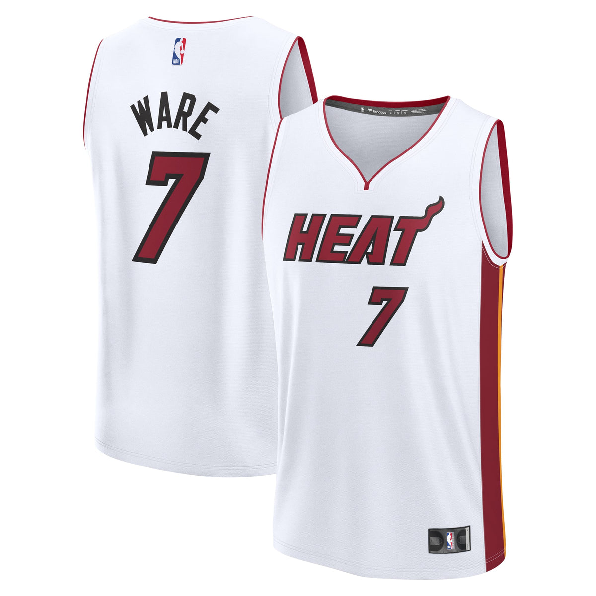 Youth Miami Heat Kel'el Ware Fanatics White Fast Break product image 1