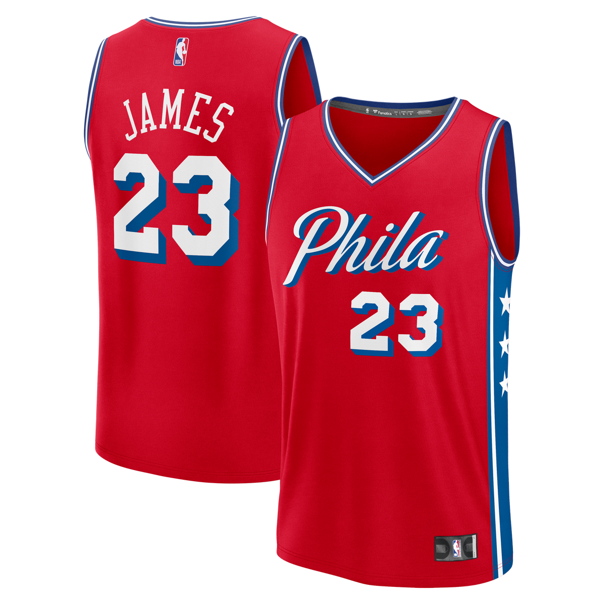 Youth Philadelphia 76ers LeBron James Fanatics Red Fast product image 1