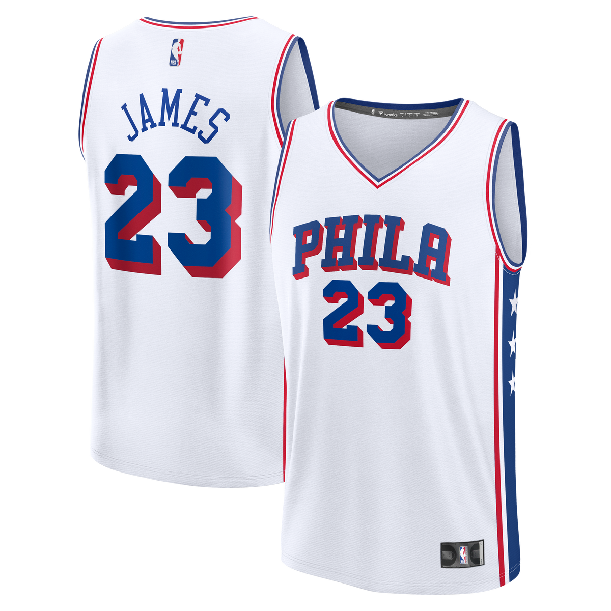 Youth Philadelphia 76ers LeBron James Fanatics White Fast product image 2