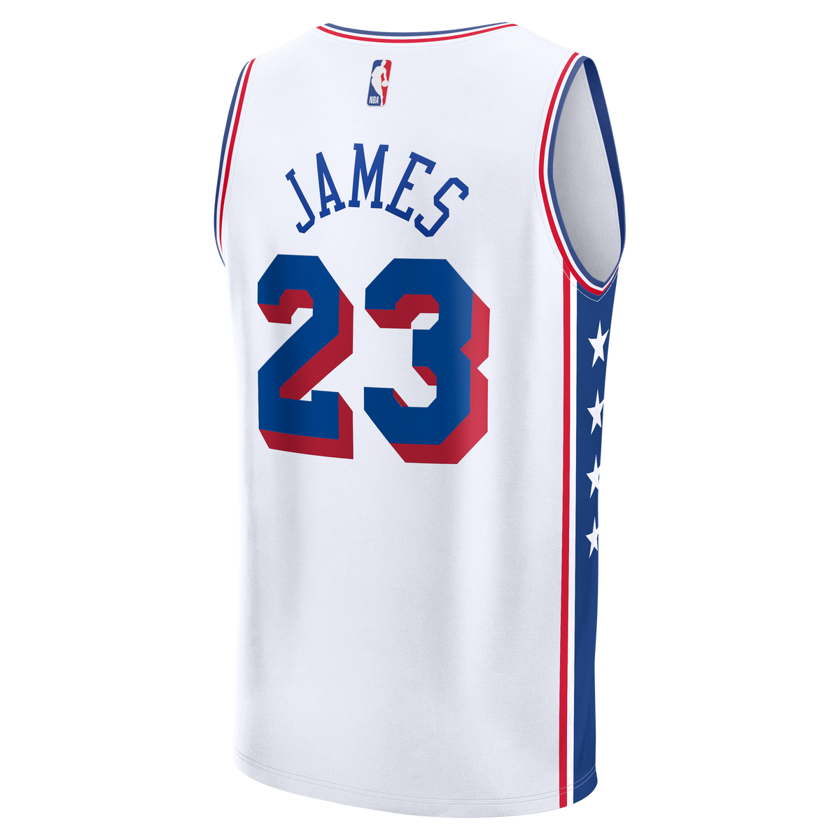 Youth Philadelphia 76ers LeBron James Fanatics White Fast product image 4