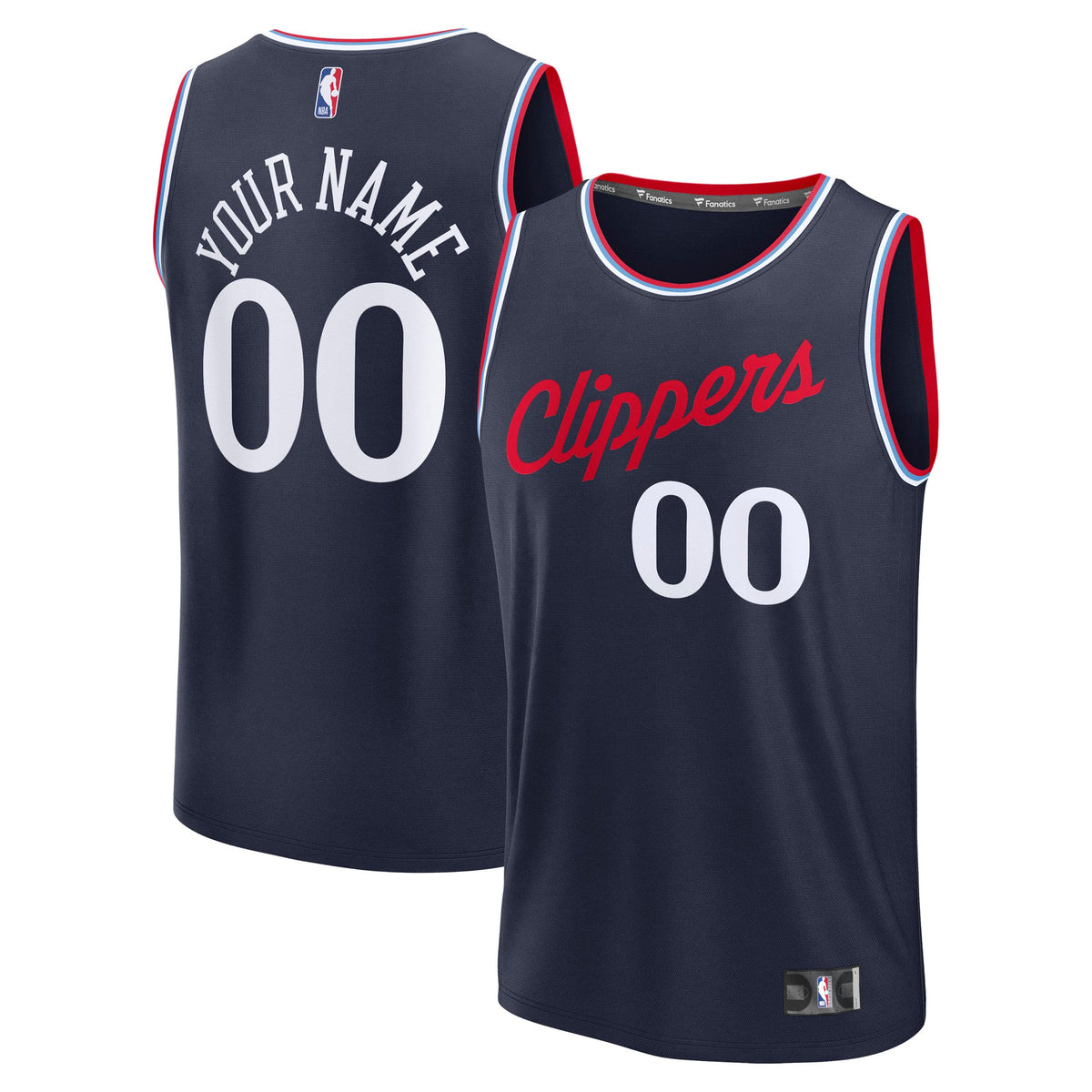 Youth LA Clippers Fanatics Navy Fast Break Custom Replica product image 1