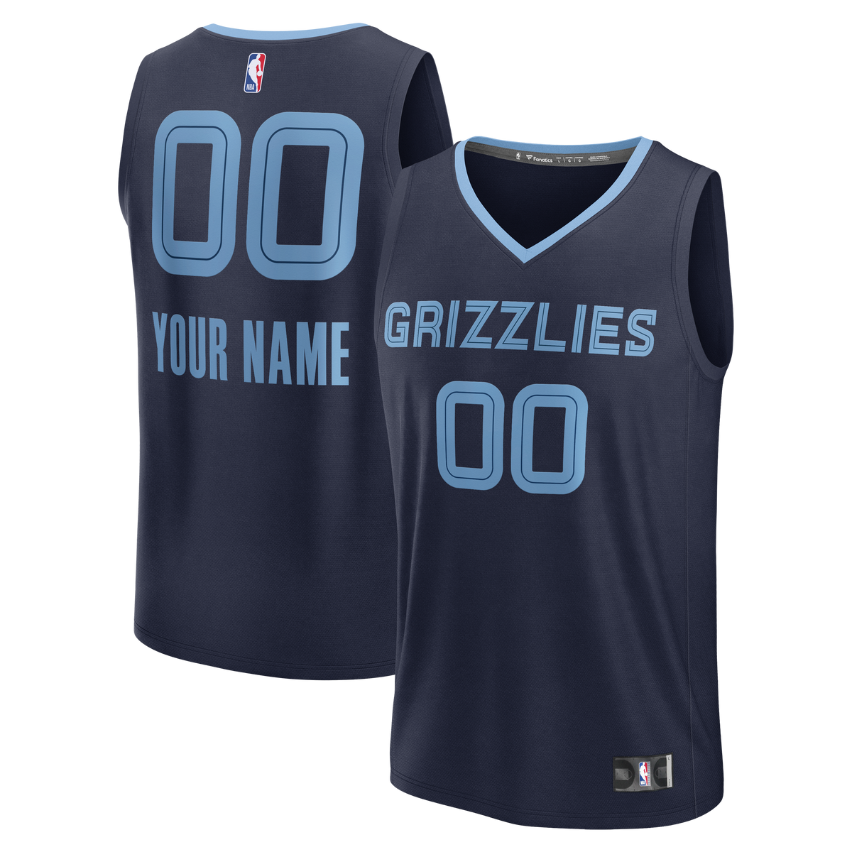 Youth Memphis Grizzlies Fanatics Navy Fast Break Custom product image 1