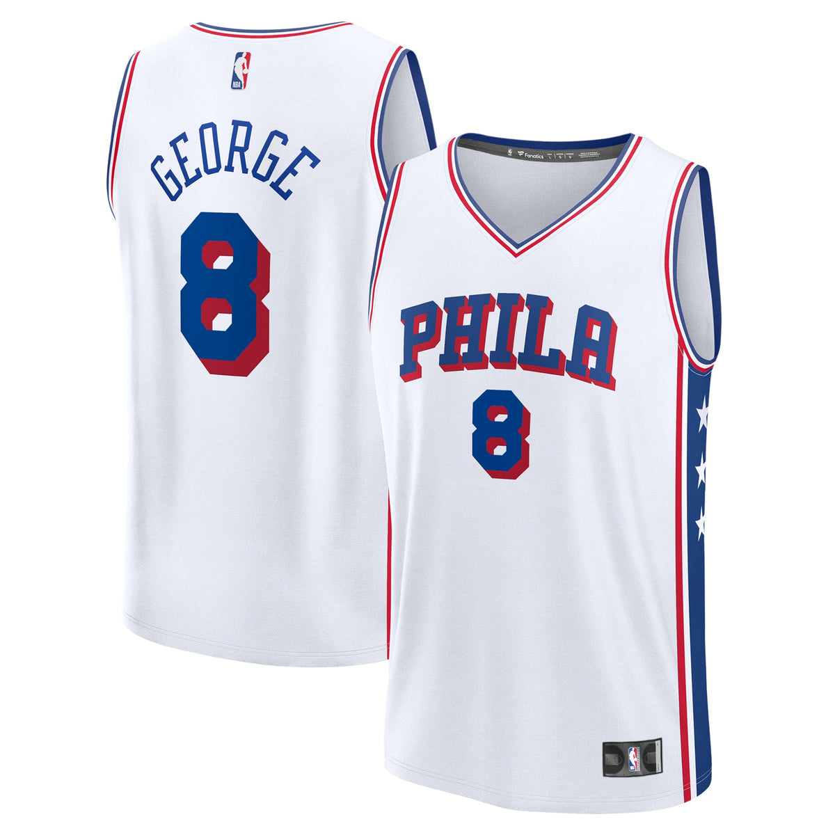 Youth Philadelphia 76ers Paul George Fanatics White Fast product image 1