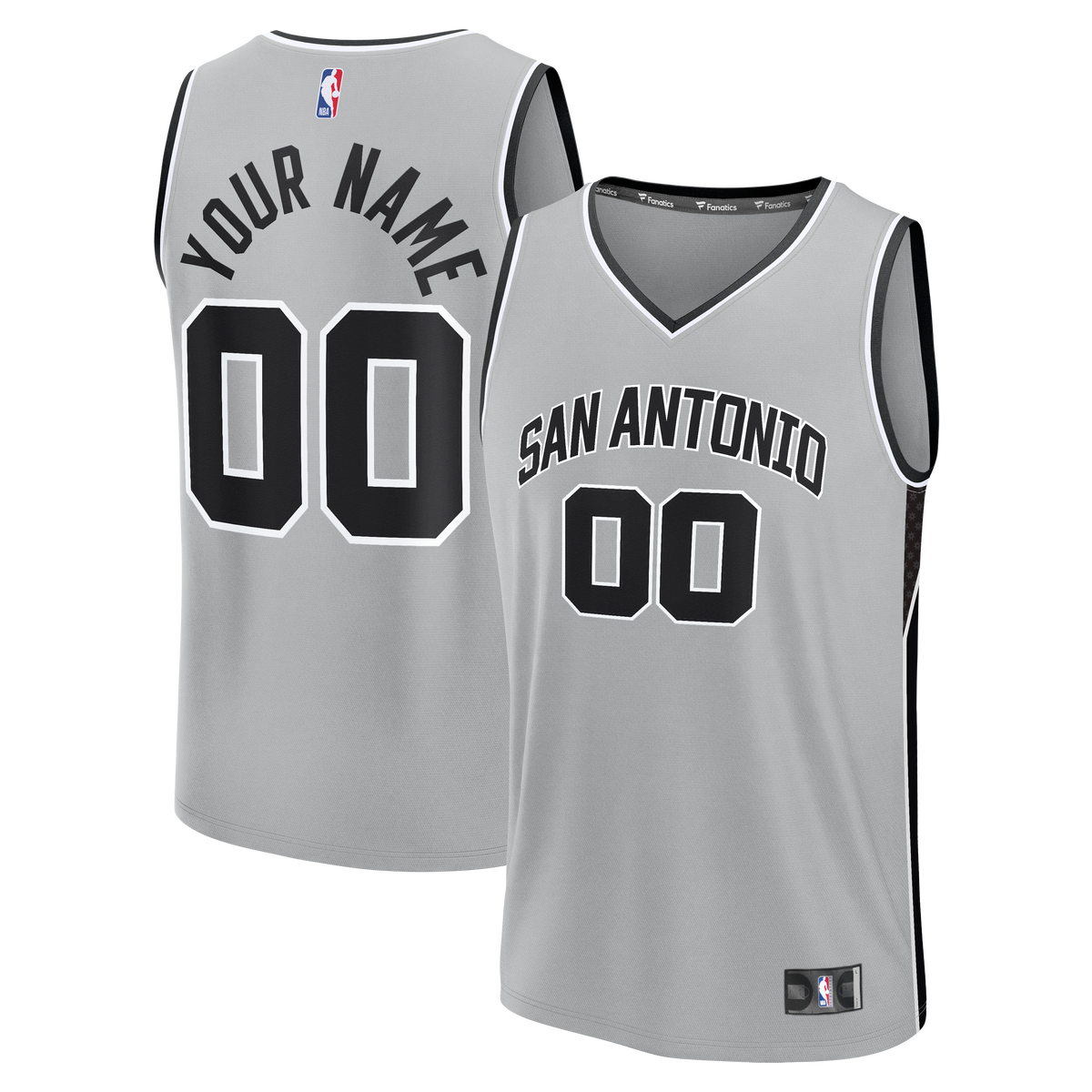 Youth San Antonio Spurs Fanatics Silver Fast Break Custom product image 1