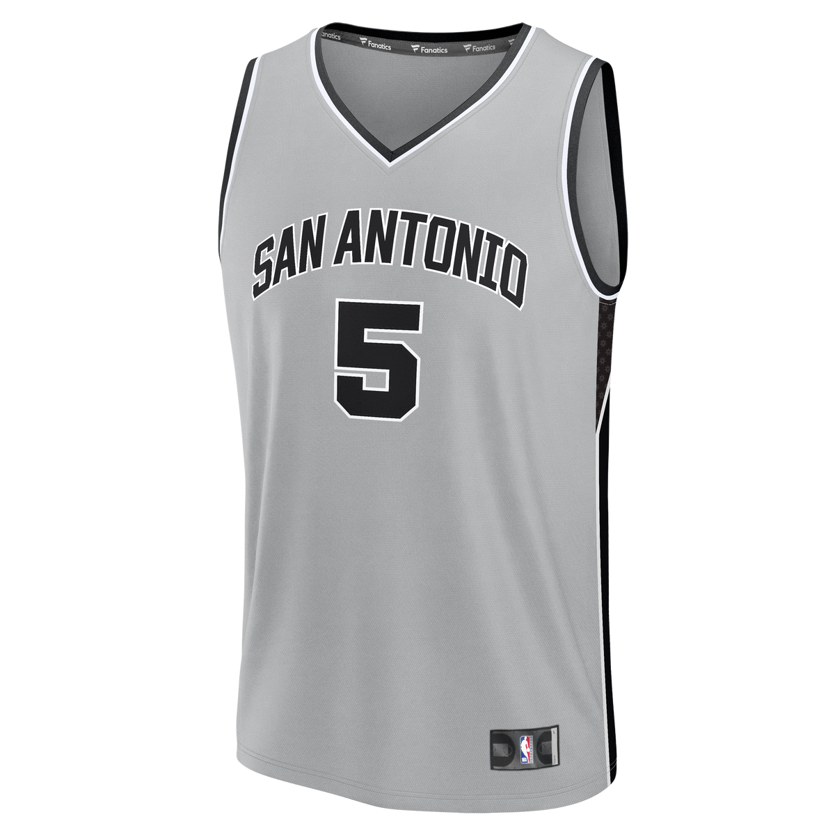 Youth San Antonio Spurs Stephon Castle Fanatics Silver Fast product image 3