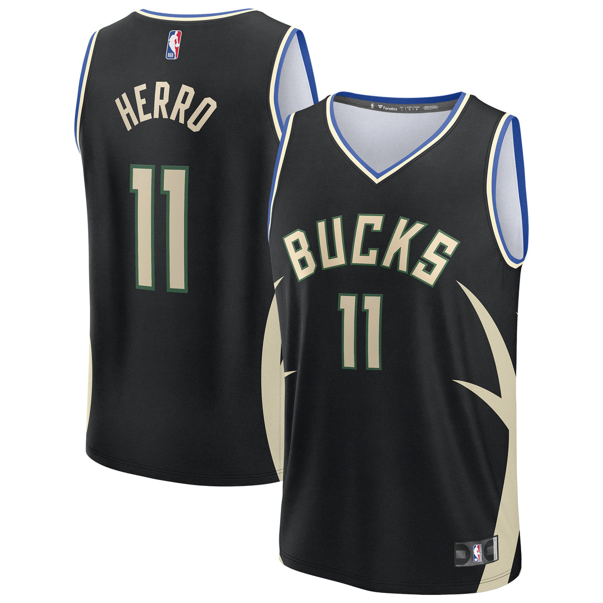 Youth Milwaukee Bucks Tyler Herro Fanatics Black Fast Break product image 1
