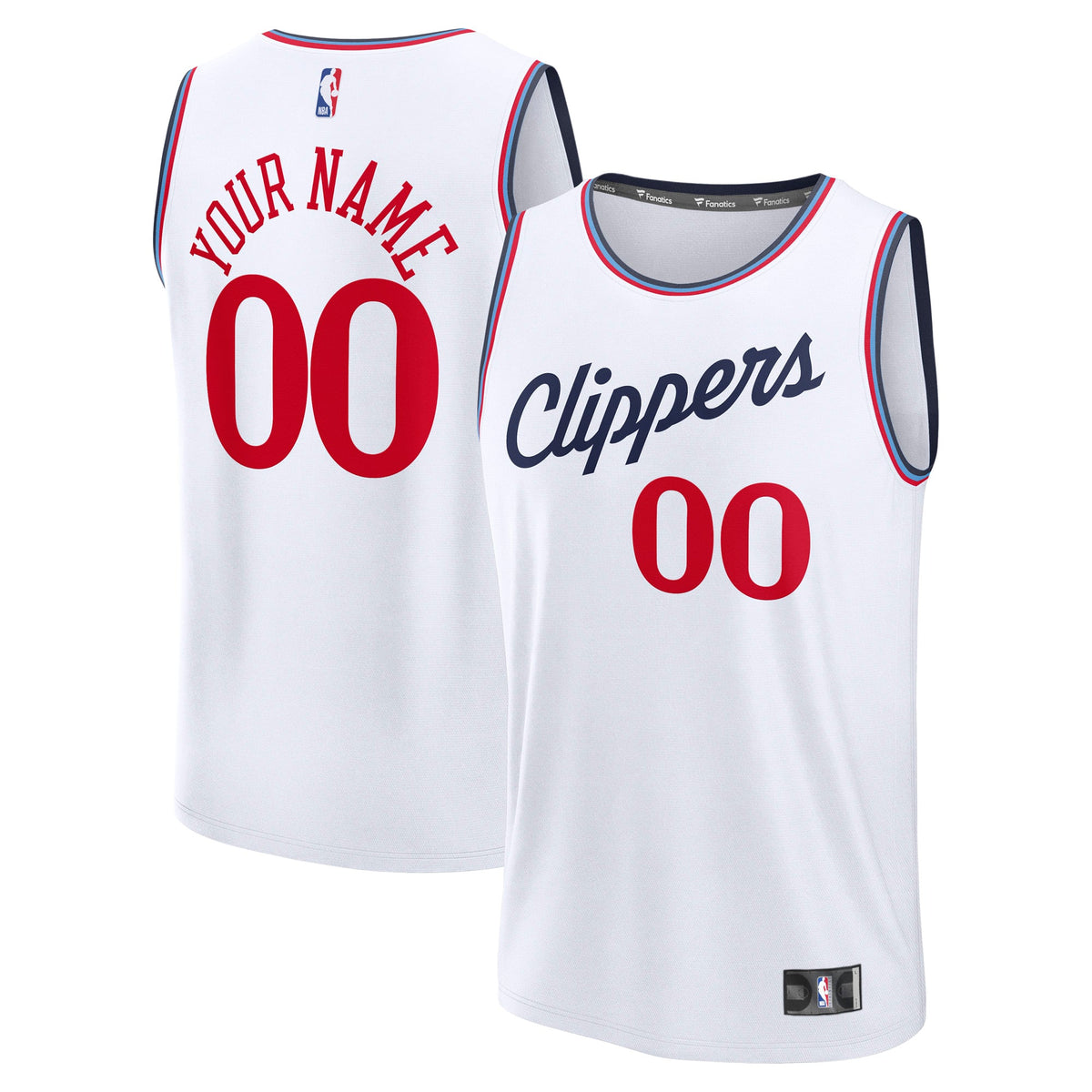 Youth LA Clippers Fanatics White Fast Break Custom Replica product image 2