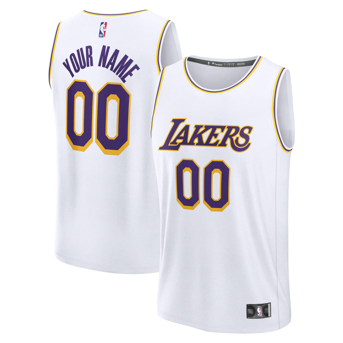 Youth Los Angeles Lakers Fanatics White Fast Break Custom product image 1