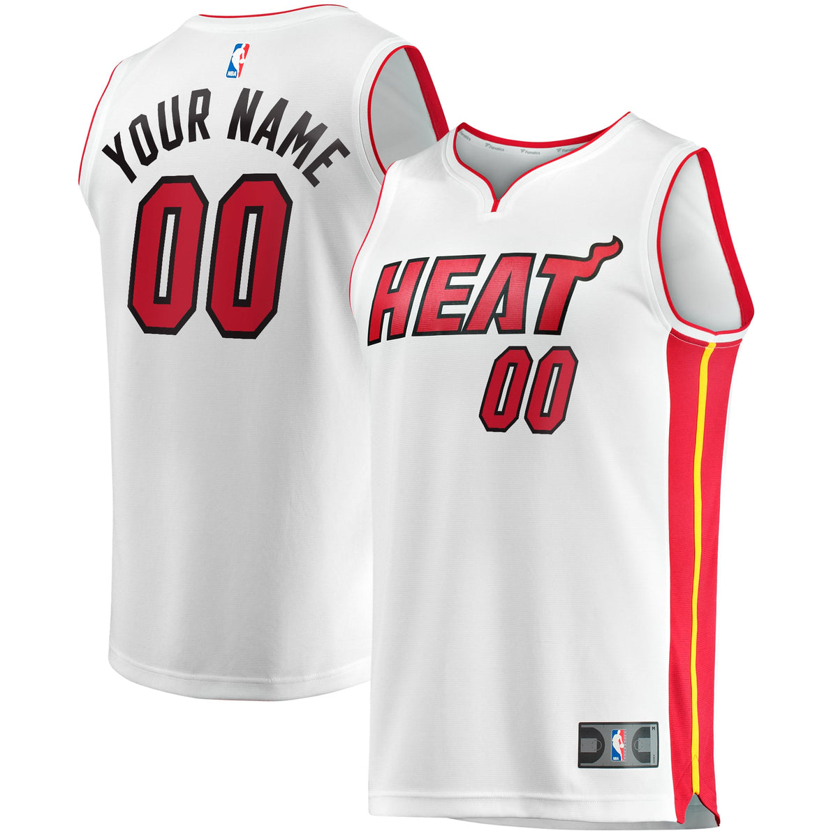 Youth Miami Heat Fanatics White Fast Break Custom Replica product image 1