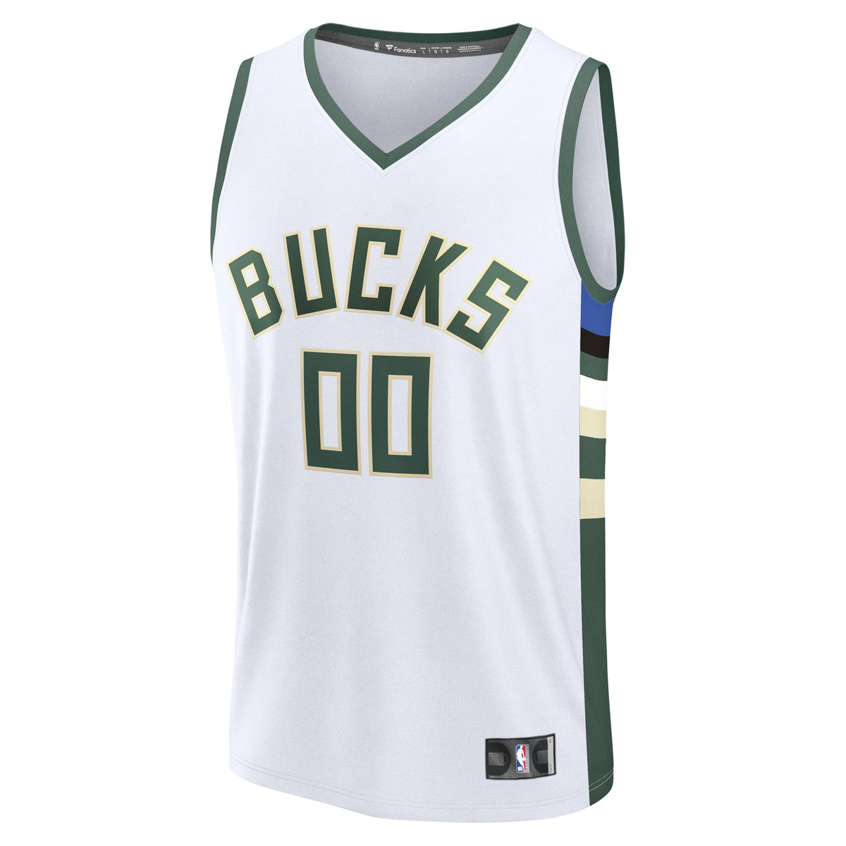 Youth Milwaukee Bucks Fanatics White Fast Break Custom product image 3