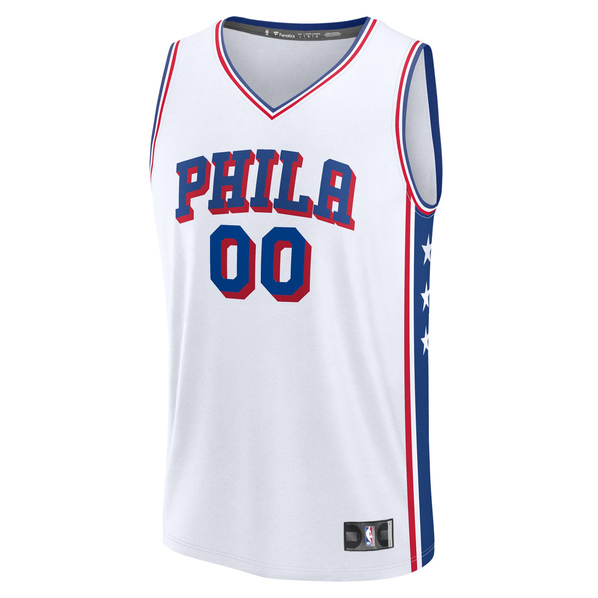 Youth Philadelphia 76ers Fanatics White Fast Break Custom product image 3
