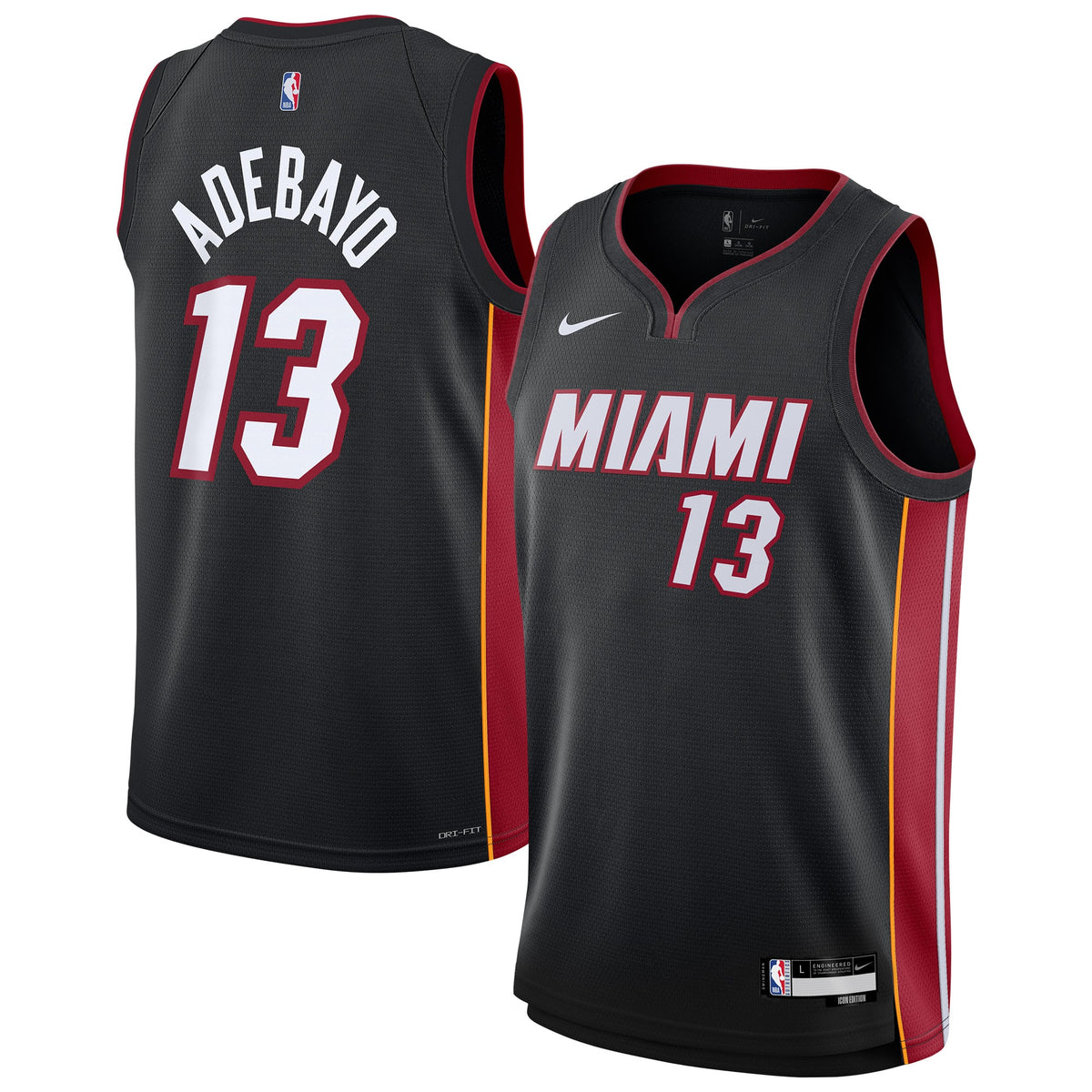 Youth Miami Heat Bam Adebayo Nike Black Swingman Jersey product image 1