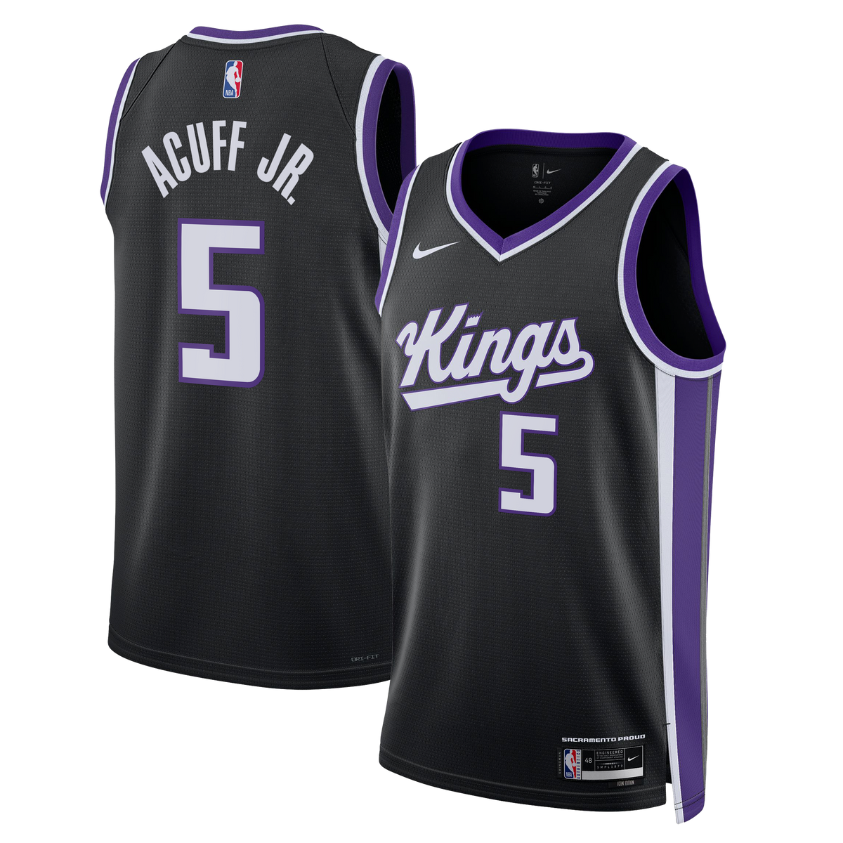 Youth Sacramento Kings Darius Acuff Jr. Nike Black Swingman product image 2