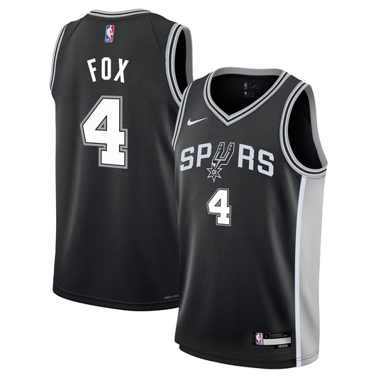 Youth San Antonio Spurs De'Aaron Fox Nike Black Swingman product image 1
