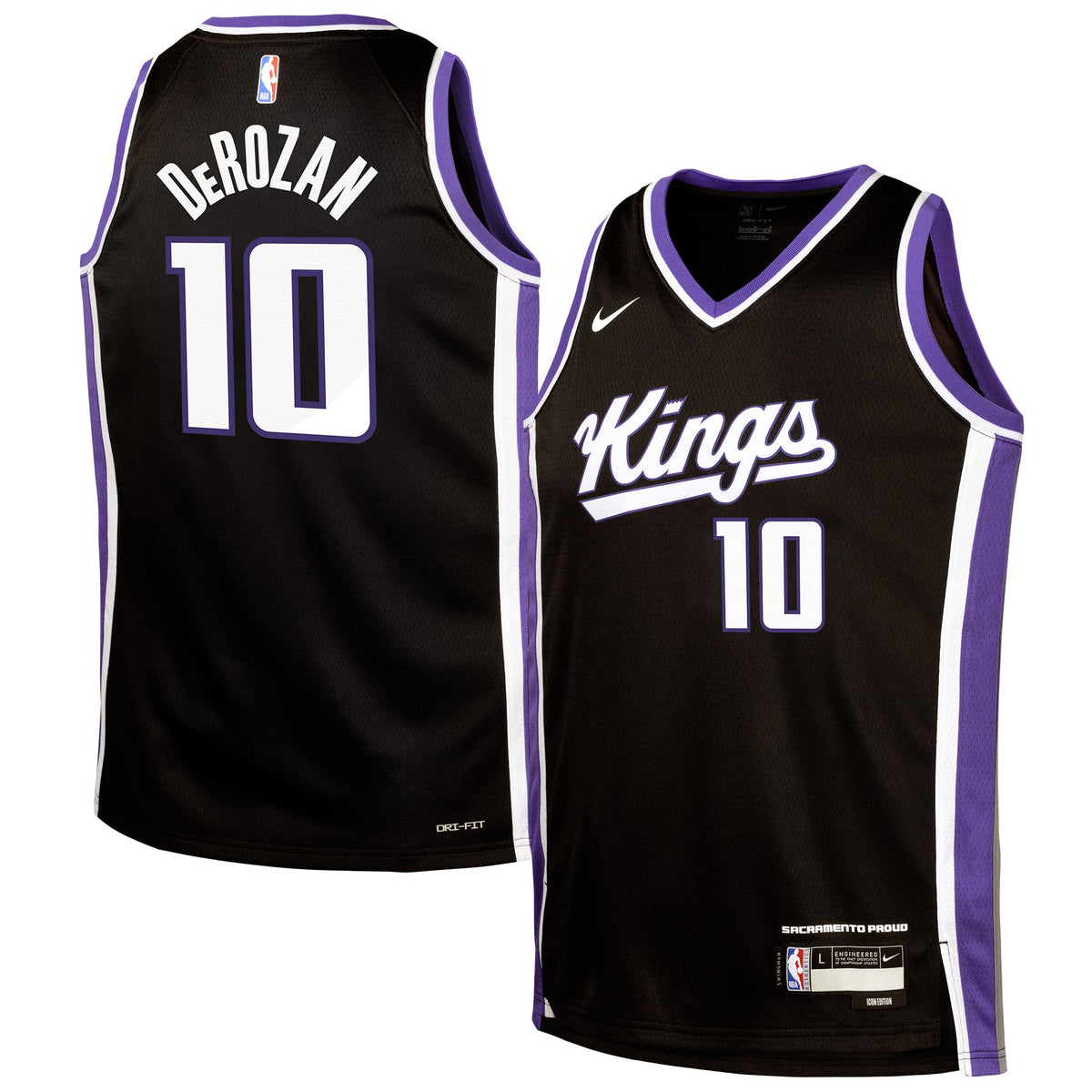 Youth Sacramento Kings DeMar DeRozan Nike Black Swingman product image 2