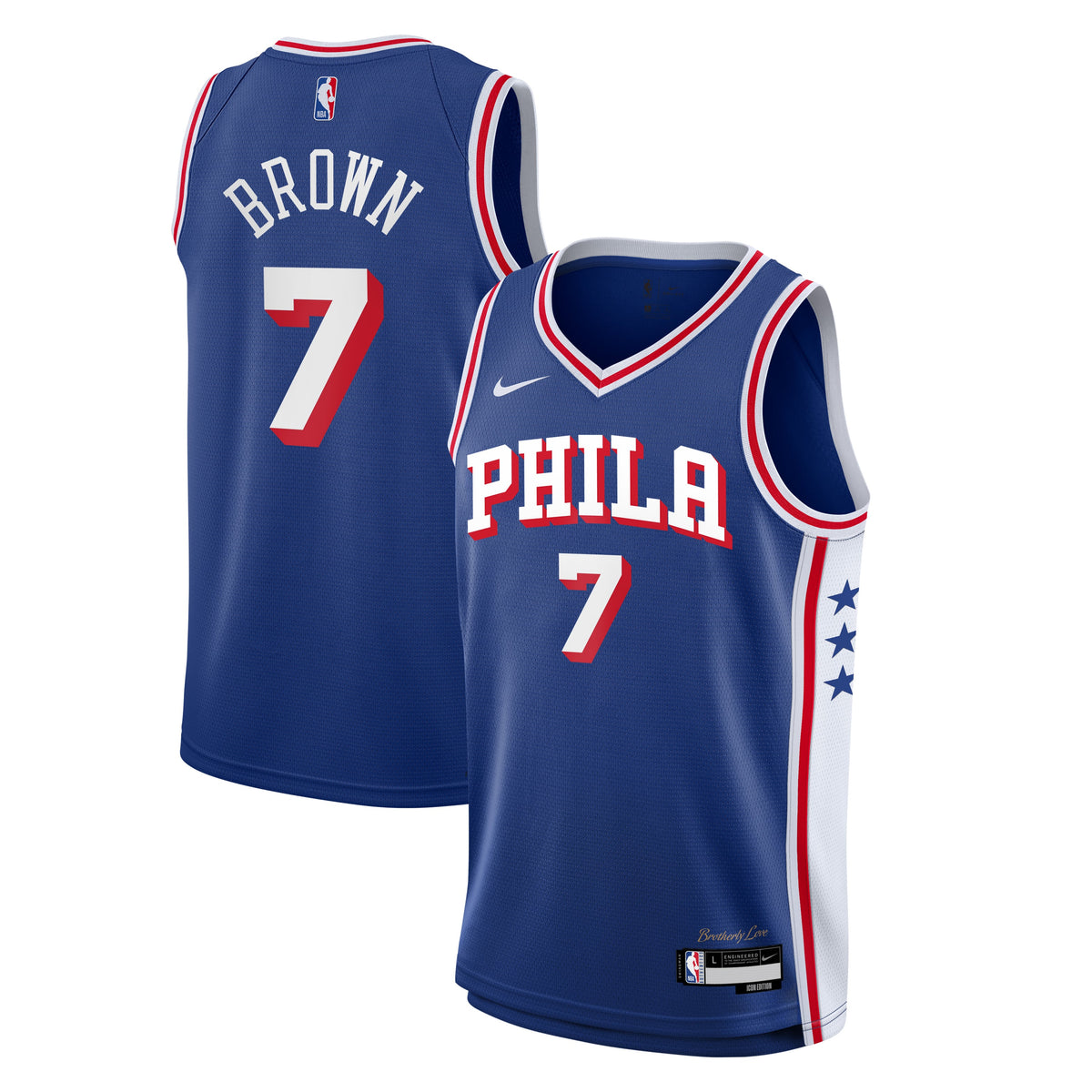 Youth Philadelphia 76ers Jaylen Brown Nike Royal Swingman product image 2