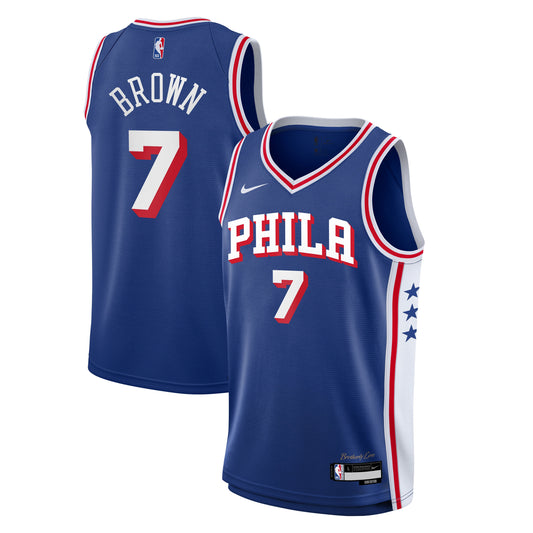 Youth Philadelphia 76ers Jaylen Brown Nike Royal Swingman product image 1