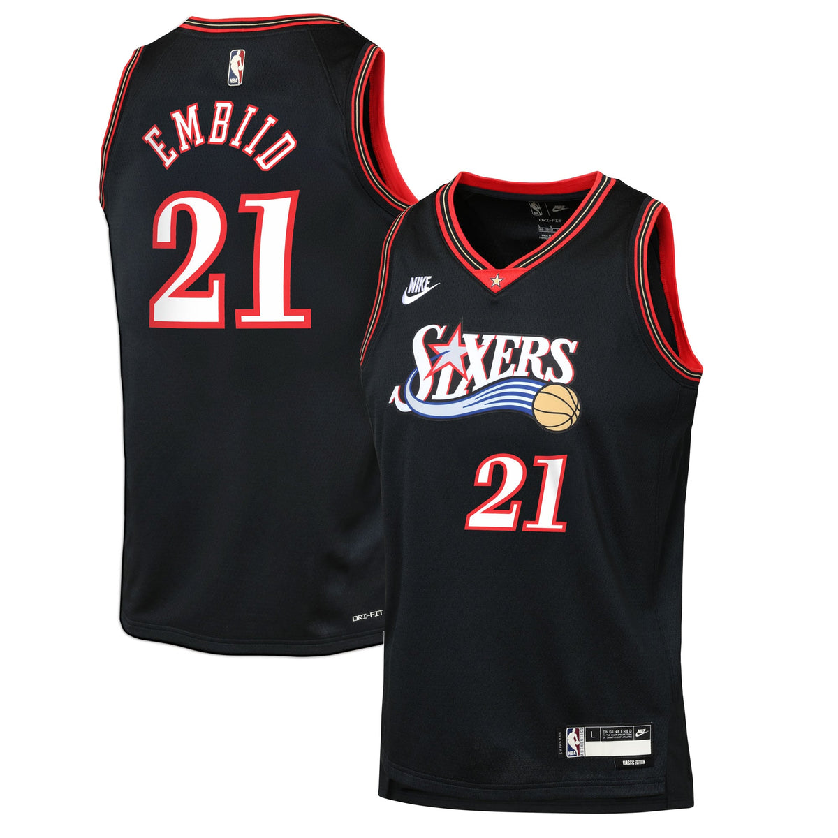 Youth Philadelphia 76ers Joel Embiid Nike Black Swingman product image 1