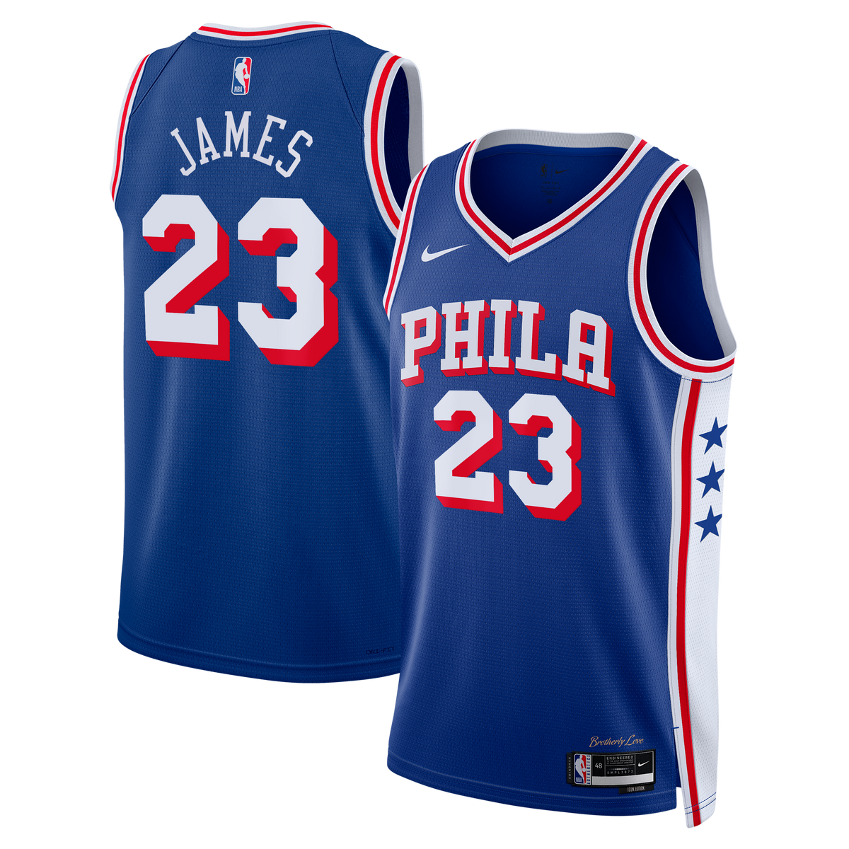Youth Philadelphia 76ers LeBron James Nike Royal Swingman product image 2