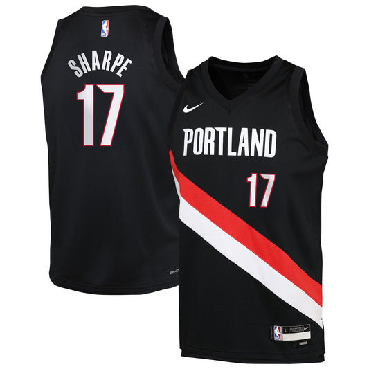Youth Portland Trail Blazers Shaedon Sharpe Nike Black Icon product image 1