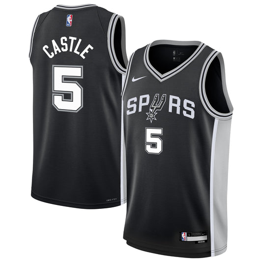 Youth San Antonio Spurs Stephon Castle Nike Black Swingman product image 1