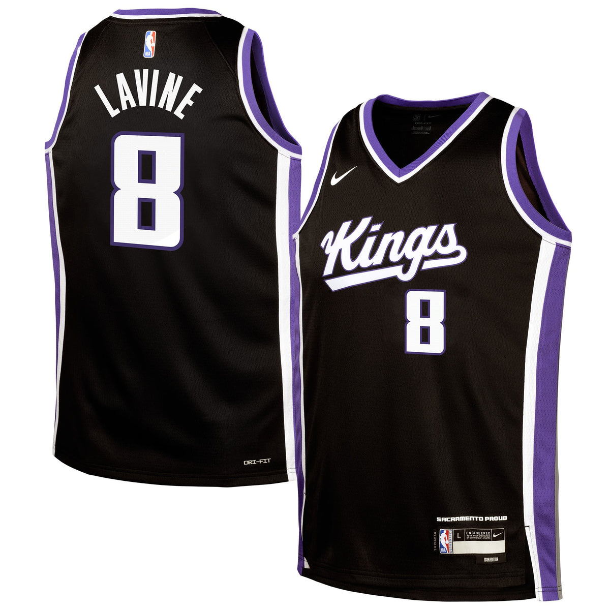 Youth Sacramento Kings Zach LaVine Nike Black Swingman product image 1